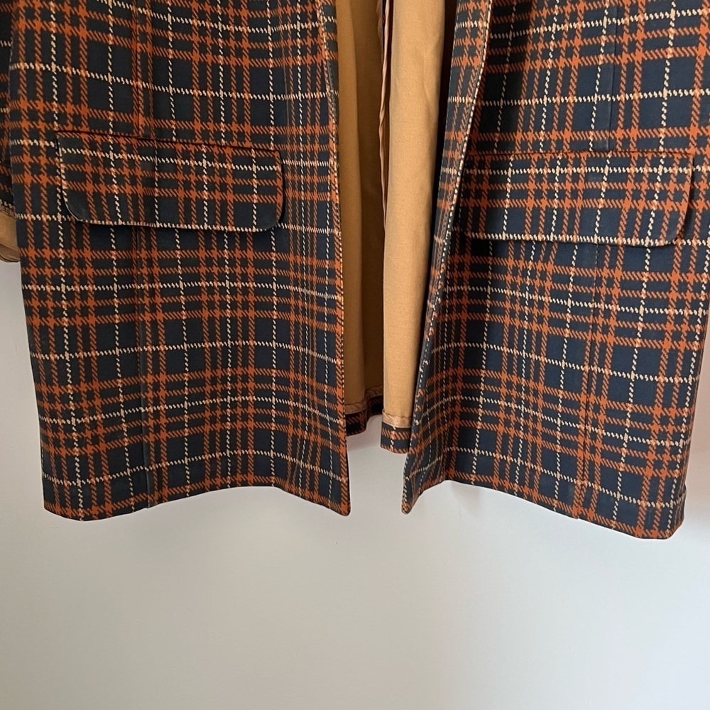 Liverpool Los Angeles Open Longline Boyfriend Jersey Knit Blazer Fall Plaid - Picture 10 of 16